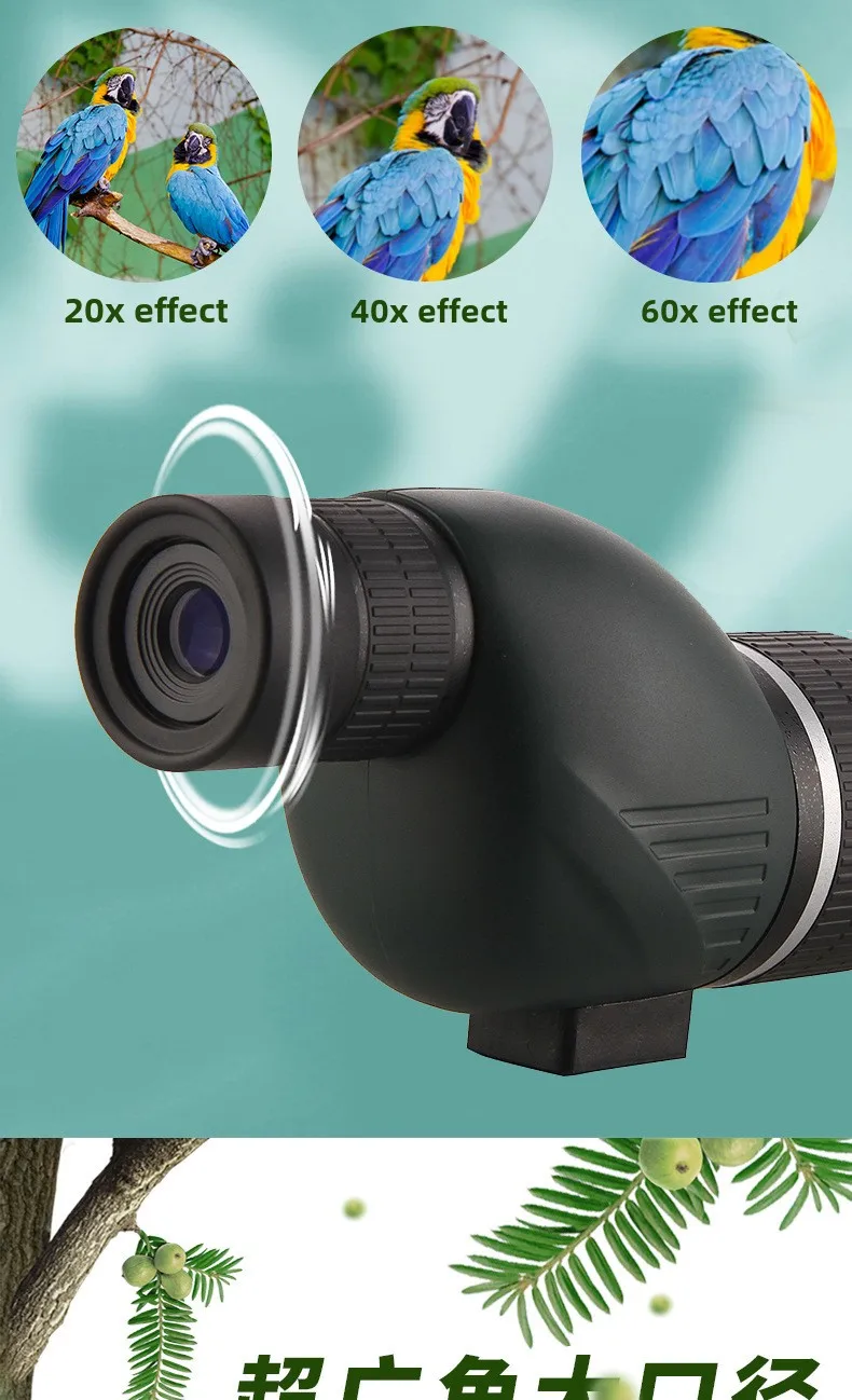 High-Power 20-60x60 Monocular Birdwatching Telescope High-Definition Low-Light Night Vision Outdoor Target Viewing Manufacturer