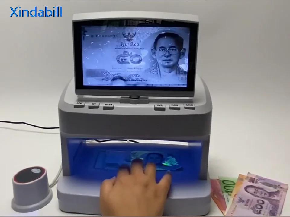 Usd eur gbp ir money detector uv light fake money checker infrared ink