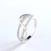 Women's Women's Ring 925 Sterling Silver Gold Plated Wave Knot Engagement Marriage Commitment Anniversary Ring