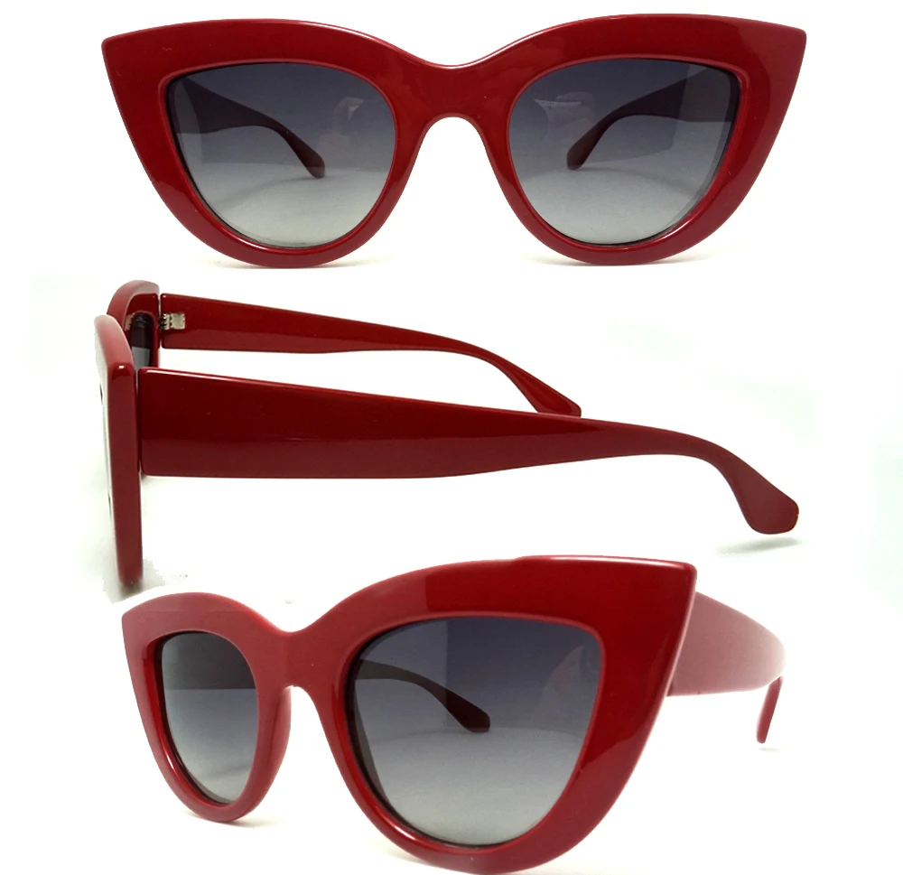Hot Sale Flat Lens Classic Cat Eye Women Custom Color Logo Sun Glasses