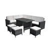 Wholesale Modern Rattan Corner Dining Set Garden Sofa/Stools/Table