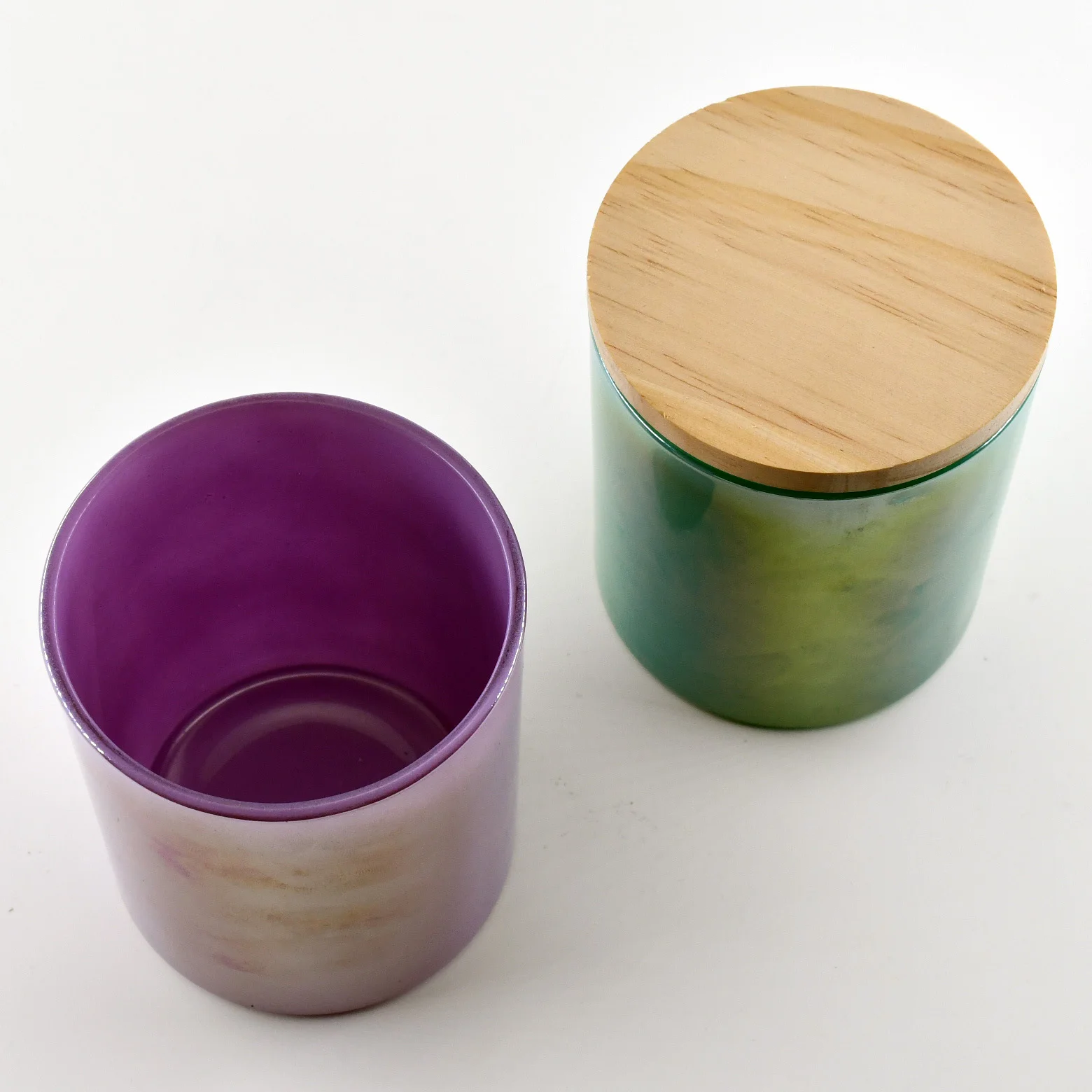 Colorful Pink Decorating Glass Candle Jar With High Quality Luxury