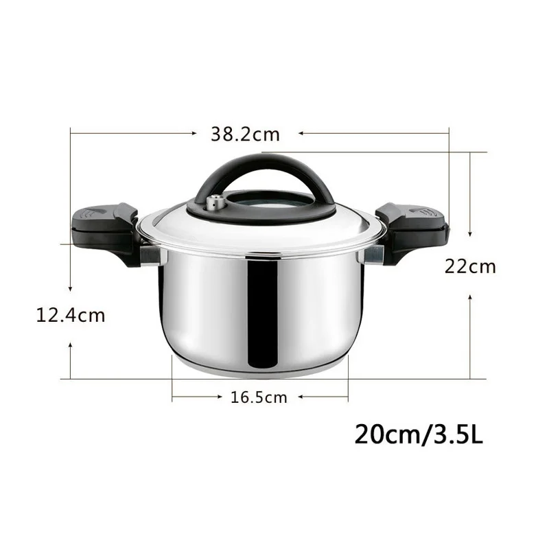 Energy-saving 3.5l Low Pressure Cooker Pot 304 Stainless Steel General ...