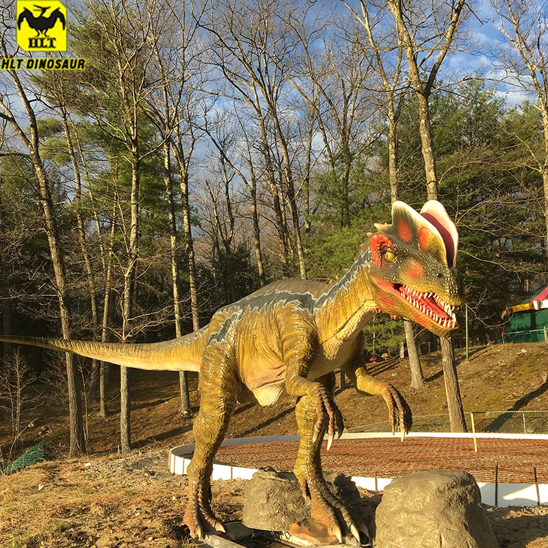 HLT Colorful Robotic Dilophosaurus Model For Indoor&Outdoor