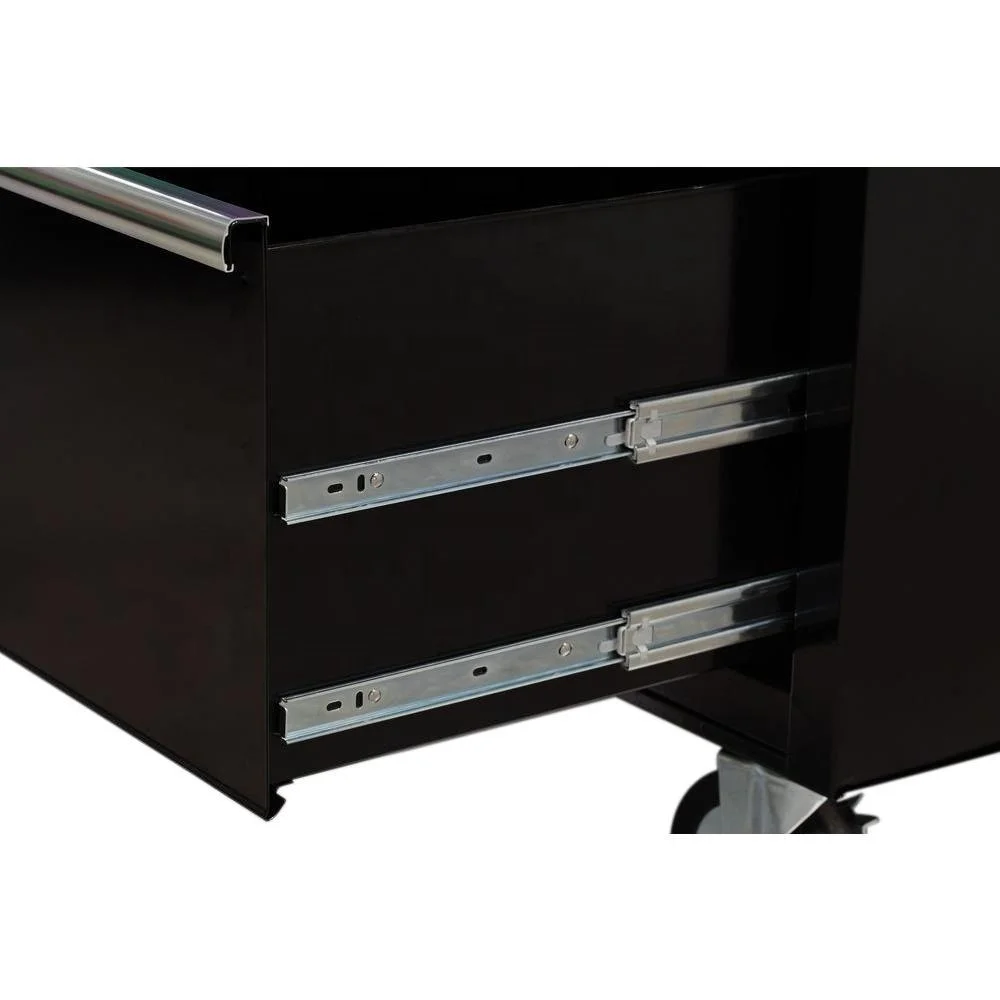 52 In.  18 Drawers Black Metal Rolling Garage Storage Tool Cabinet factory