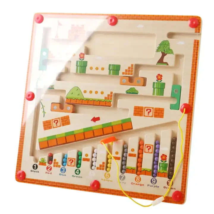 2024 Color Number Maze Toy Montessori Toys Wooden Learning