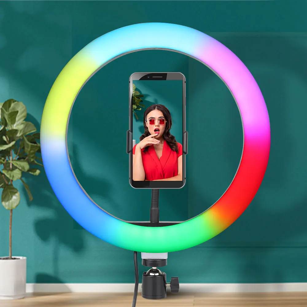 Dimmable Rgb Led Ring Light 10 Inch,Photography Lighting O Circle Ring