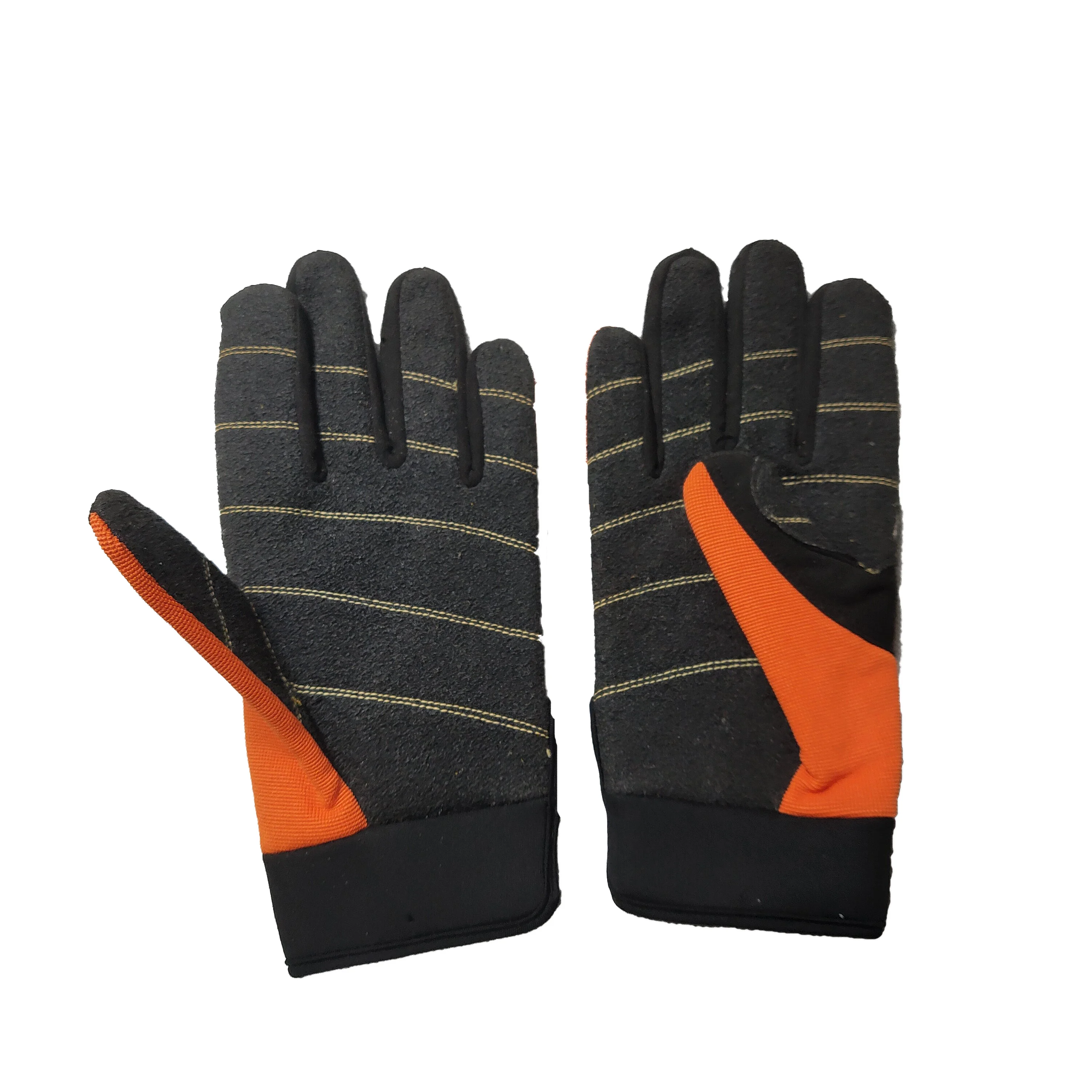
Wingter Durable Crinkle palm Ottoman Knitted Anti Skid Mechanical safety working Gloves 