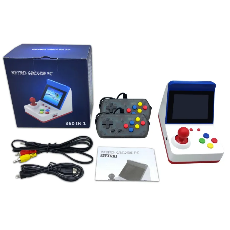 8Bit Handheld Retro Mini Gaming Console Built-in 360 Classic Games Retro Arcade FC Game Player