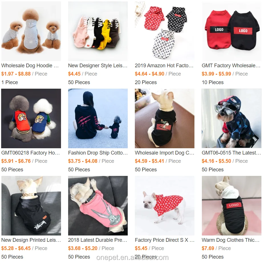 Custom Label Amazon Code Wholesale Pet Apparel Clothing Cheap Price