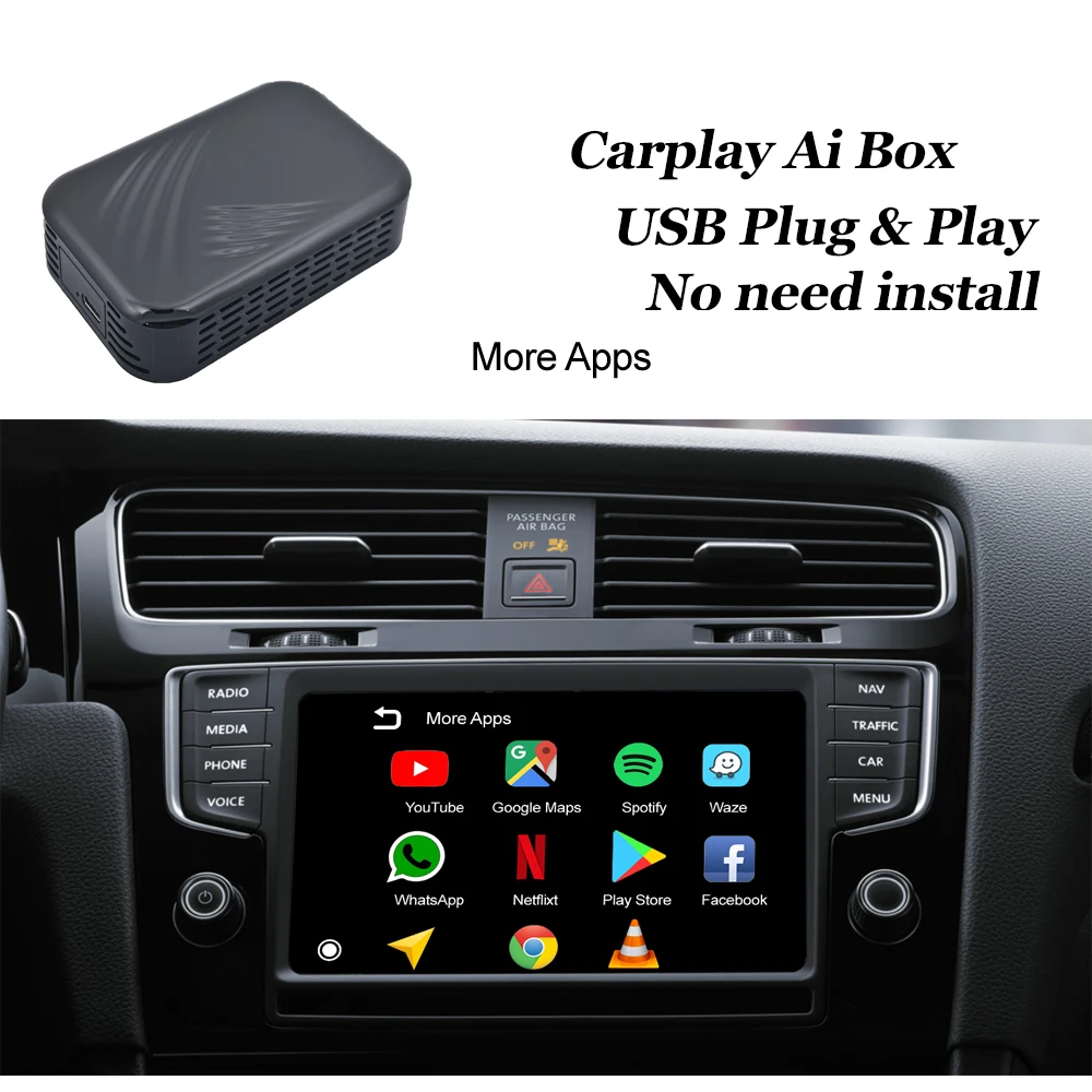 NEW W. CarPlay Interface android 9.0 /PhoneCast For universal carplay android box