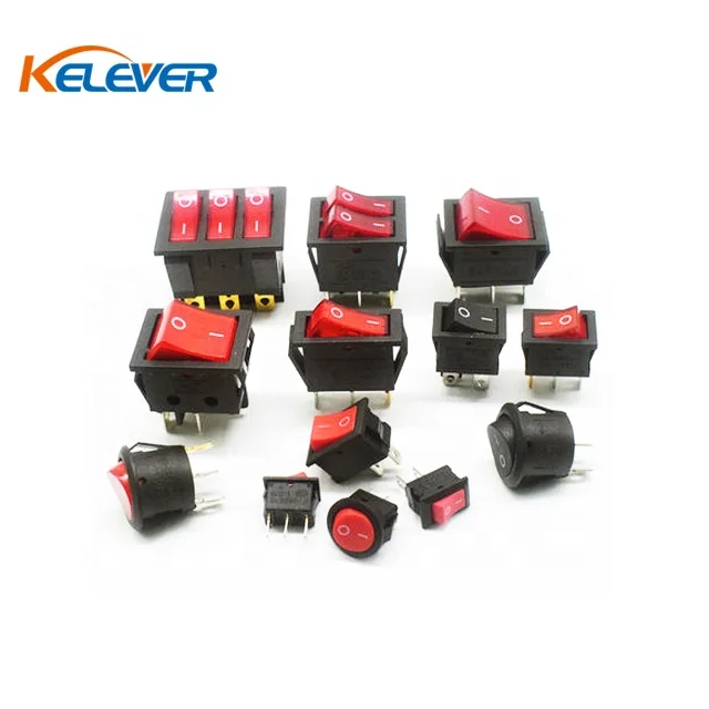 220v On-off Round Type Rocker Switch With Light - Buy Rocker Switch ...