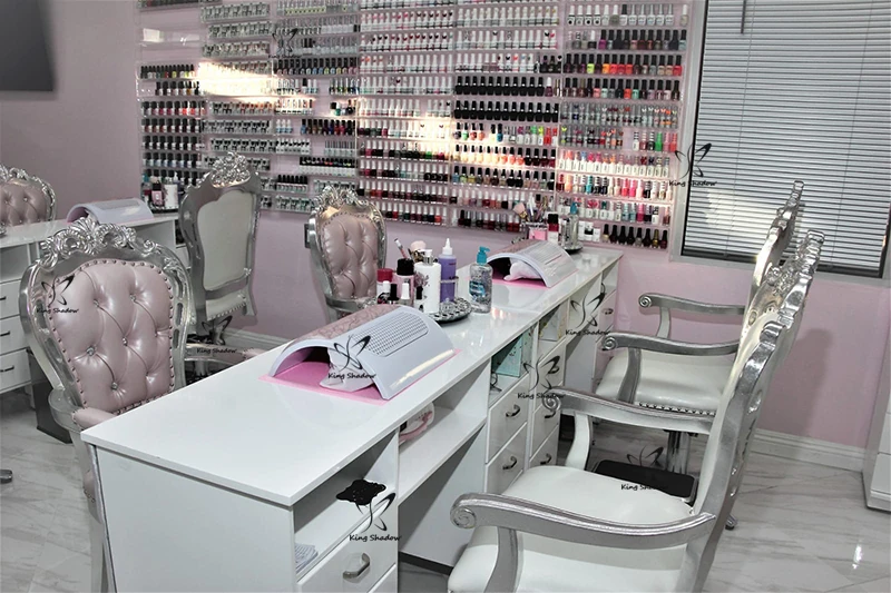 Nails Salon Pedicure Furniture Package Nail Station And Chair Set