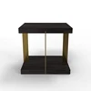 Living Room Small Luxury Stainless Steel Coffee Side Table Wood Sofa Tea Table