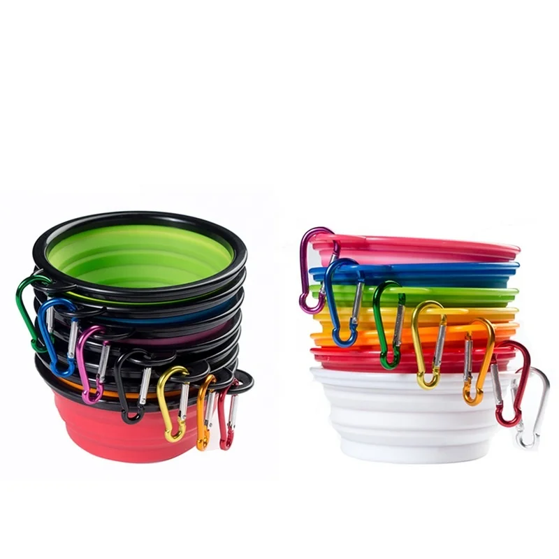 portable silicone folding dog bowls unique cat food bowl for hiking