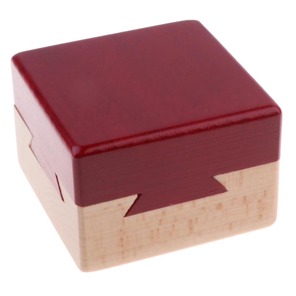 Magic Puzzle Wooden Cube Toy Brain Teaser Gift Wood Intelligence Lock IQ Game 