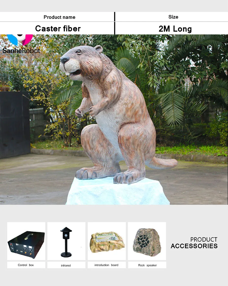 Customized Large Fiberglass Prehistoric Animal Statue For Theme Park