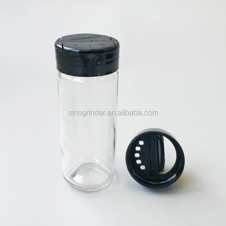 flip top glass spice jars