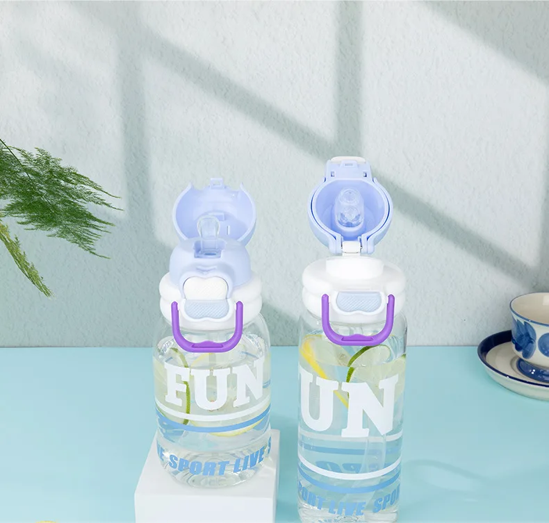 Unisex Tritan Sports Water Bottle Large Capacity Portable Gym Cup High Temperature Resistant for Camping Direct Drinking Method