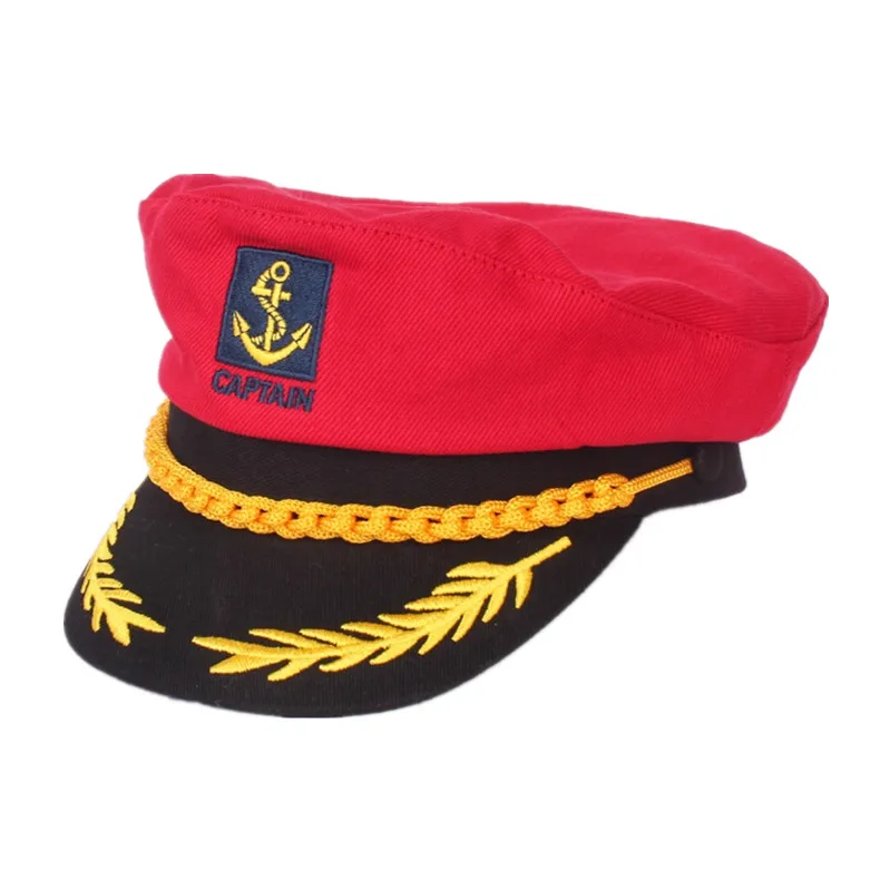 Wholesale Red White And Black Embroidery Logo Yacht Navy Sailor Cap ...