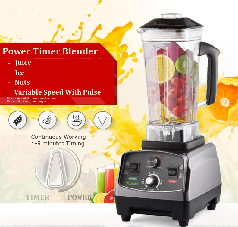 Commercial 2L 2200W Heavy Duty Grade Blender Mixer Juicer Food Processor  Ice US