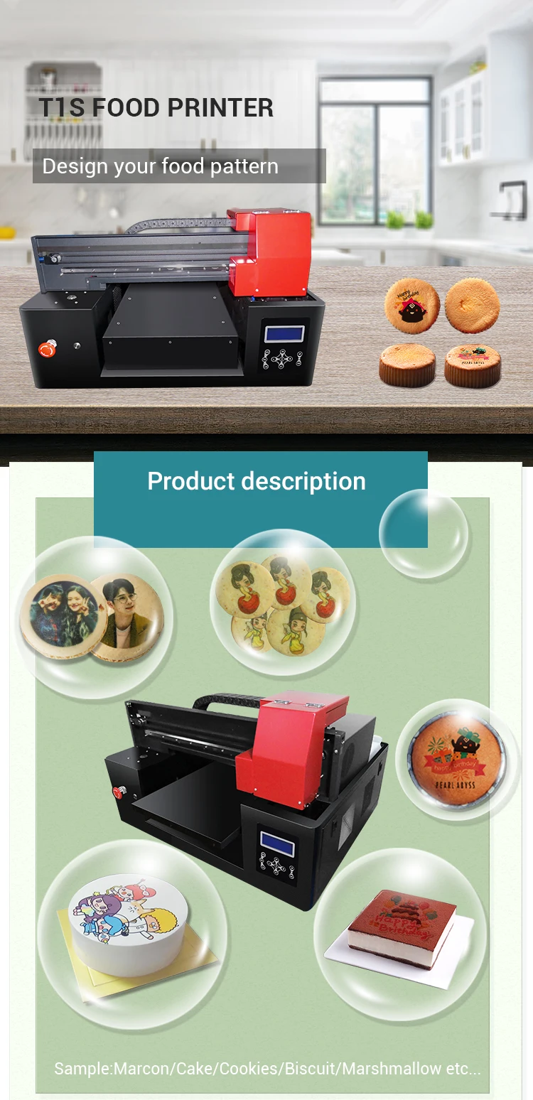 Happy Birthday Photo Cake Topper Printer All In Once Rice Paper Printer Cake Machine For Cake