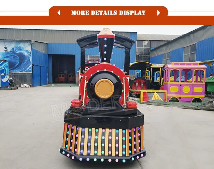 Funfair rides kids amusement trackless train electric mall train mini trackless