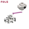 Low price Sanitary Stainless Steel 304 Pneumatically Actuated Tri Clamp automatic control ball valve