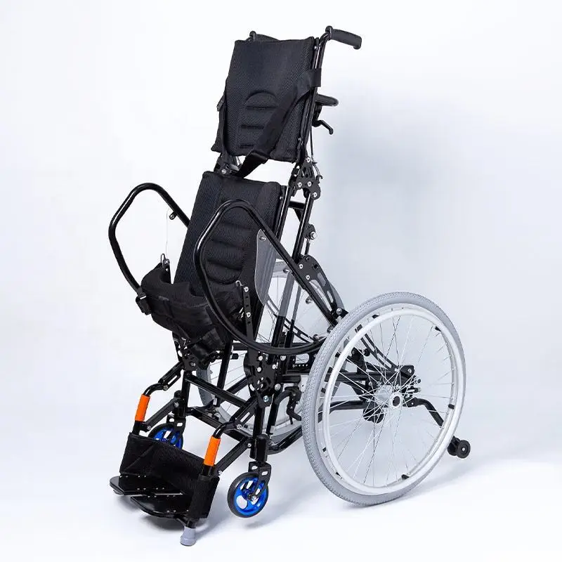 Disabled manual standing wheelchair cheap wholesale wheelchair factory hand push wheel chair supplier