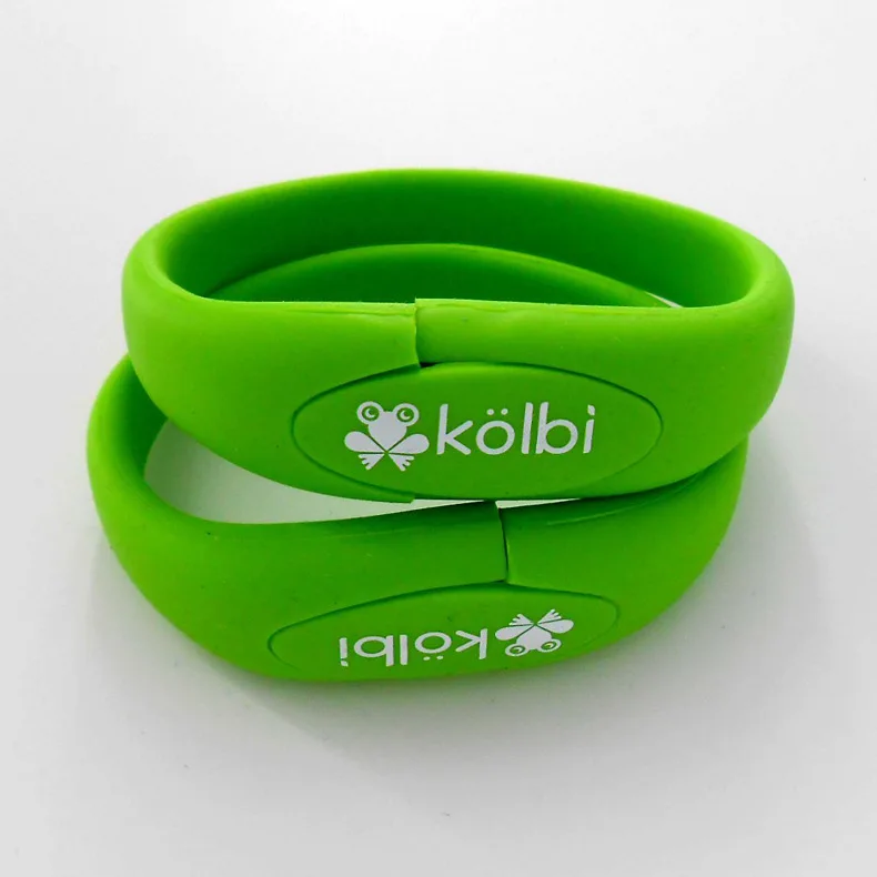 Custom Logo Usb Flash Drive Wristband USB Memory Stick Real Capacity Pendrive Slap Silicone Bracelet Flash Drive - ANKUX.COM