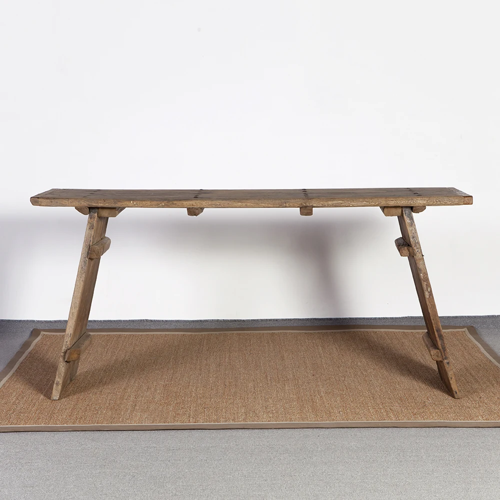 用过的木头切割桌锯可折叠的木头露台桌木头阅读桌