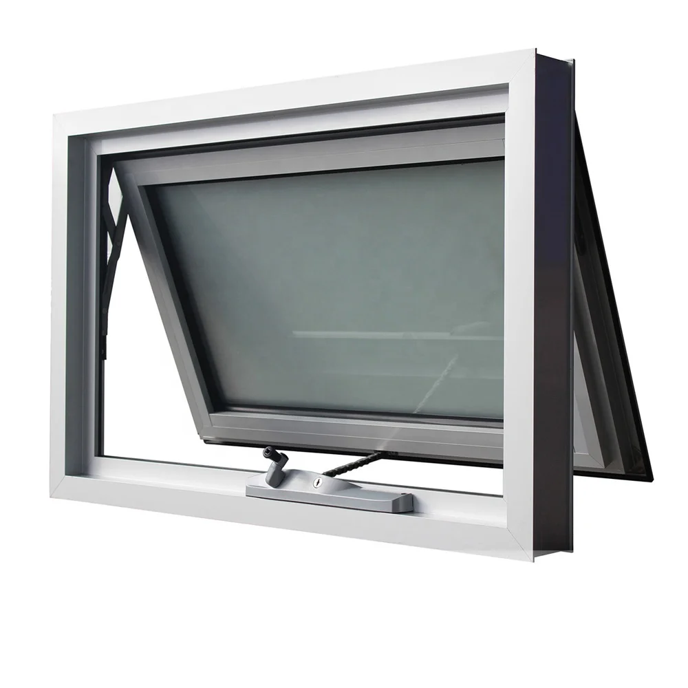 Chain winder frosted glass awning window for shower room
