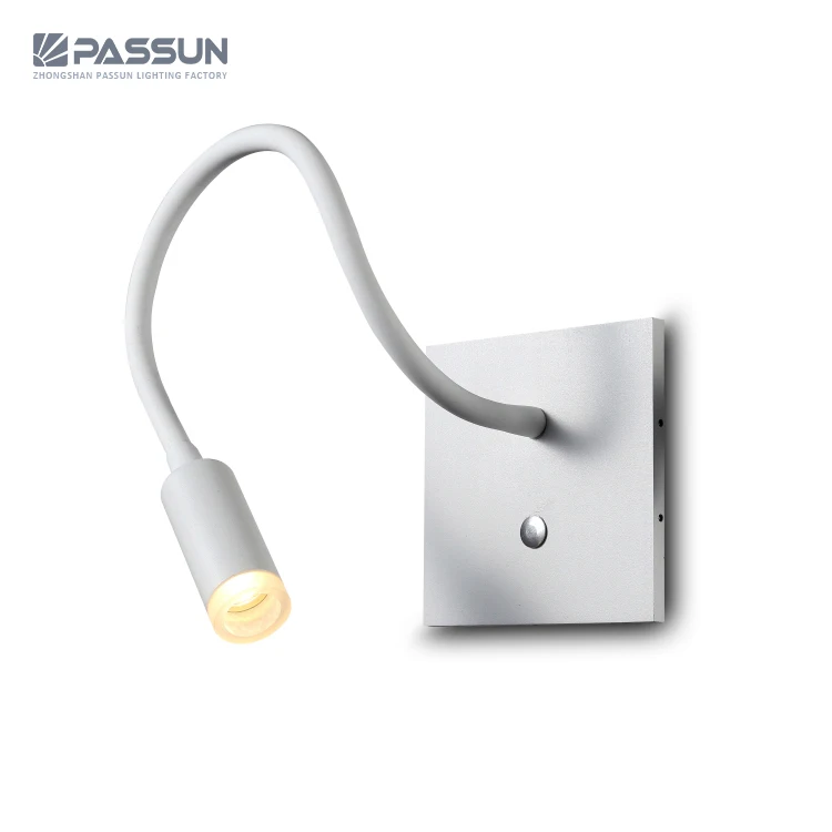 PASSUN aluminium painted white hotel bed or wall recessed led reading lights