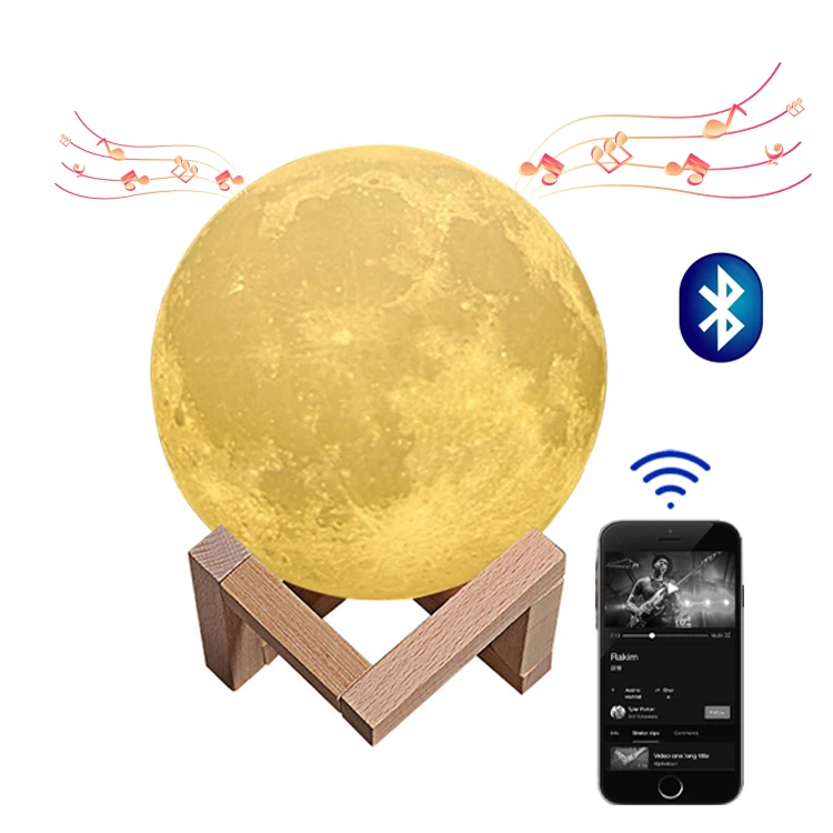 Led moon Night Light 16 color touch with Bluetooth remote control that can play music small night light