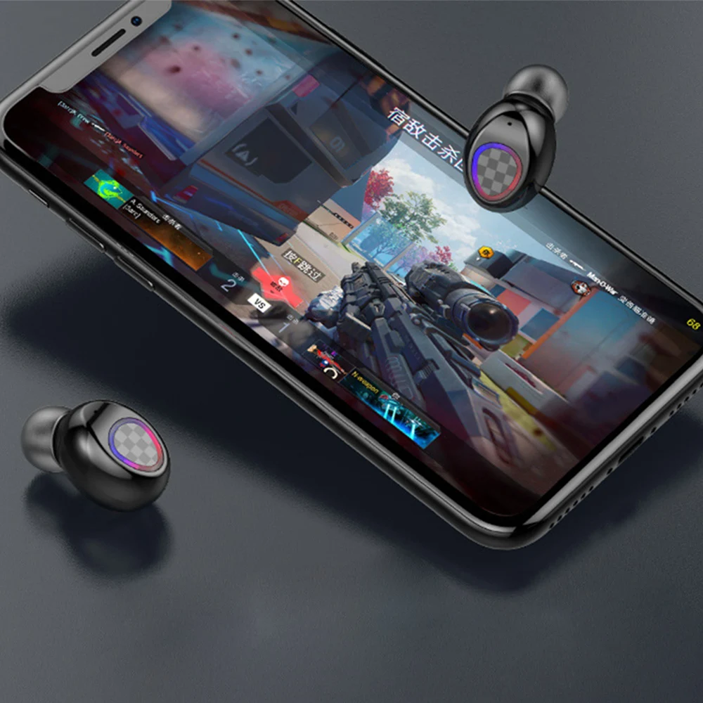 Free Shipping 1 Sample OK IPX6 TWS Earphone 5.0 Touch Music Wireless Earphones Stereo Headphones Wireless Earbuds - ANKUX.COM