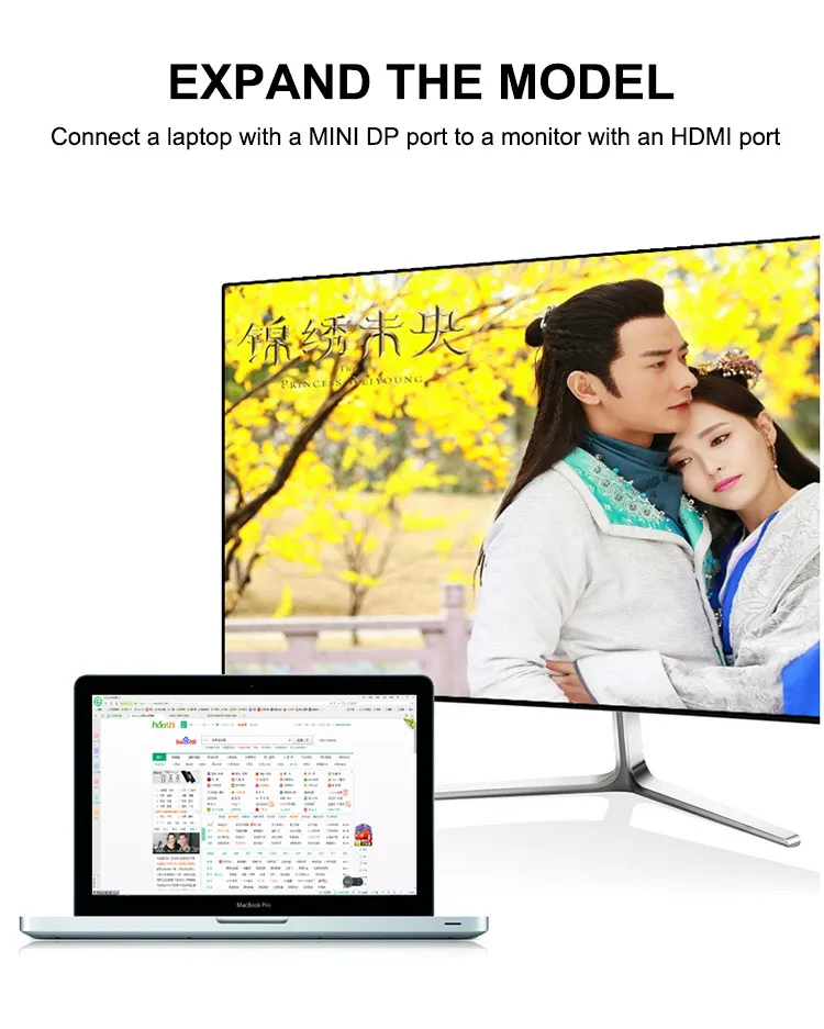 SIPU Mini DP to HD-MI Cable Gold Plated Mini Display Port to HDTV Cable - ANKUX.COM