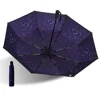 Star Auto Open and Close Umbrella Windproof Travel Umbrella Compact Folding with Reinforced Fiberglass Ribs