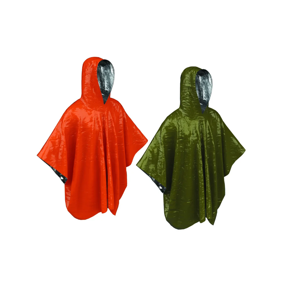 Lot of 4  Kids Rain Poncho with Hood Outdoors Camping Hiking Disaster Survival 