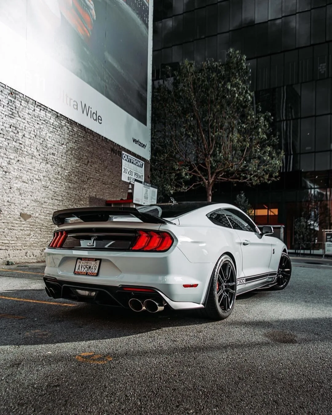 Spoiler Car Carbon Fiber Rear Spoiler Trunk Tail Wing For Ford Mustang