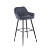 New Designed Kd Modern Side Stool Leather Cushioned Seat Wholesale Pu Leather Bar Chair Furniture With Footrest