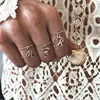 2019 New Fashion M G R Letter Charm Twisted Metal Gold Rings For Women Lady's girls Cute Trendy Alphabet Initial Ring Jewelry