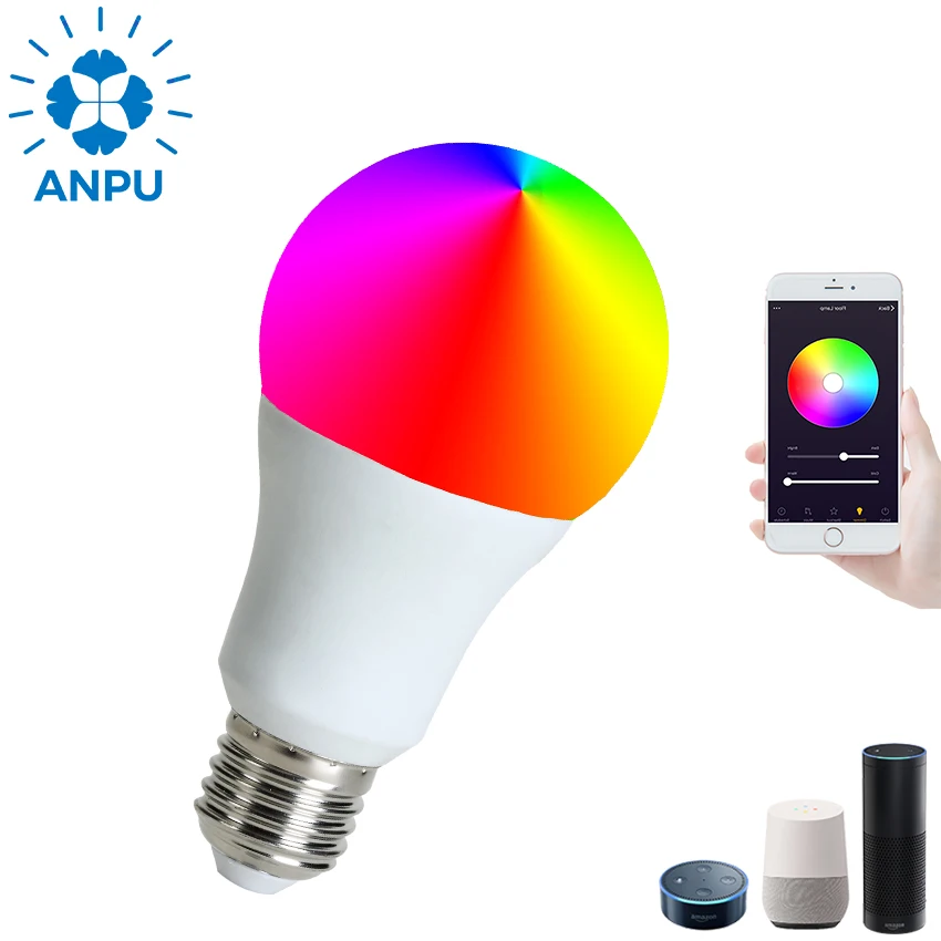 Wifi Smart Bulb Rgb/Rgbcw1100-240V Max 9W 810Lm E27 Amazon Alexa/Google Assistant Tuya Bulb Smart Light