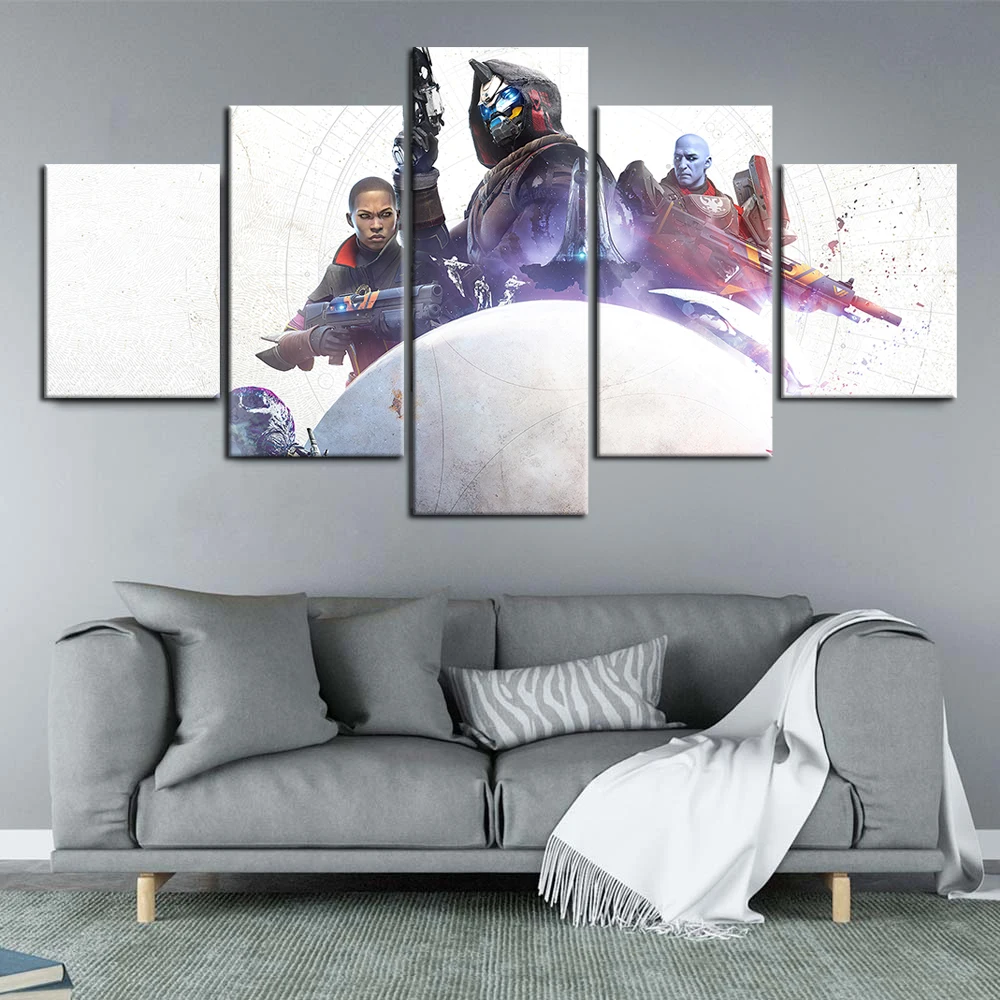5 Pieces Destiny 2 Game Poster Oil Painting Canvas Art Wall Decor Hd Print Wallpaper Murals Home Decor Wall Stickers Buy Game Poster,Destiny 2,Canvas Painting Product on