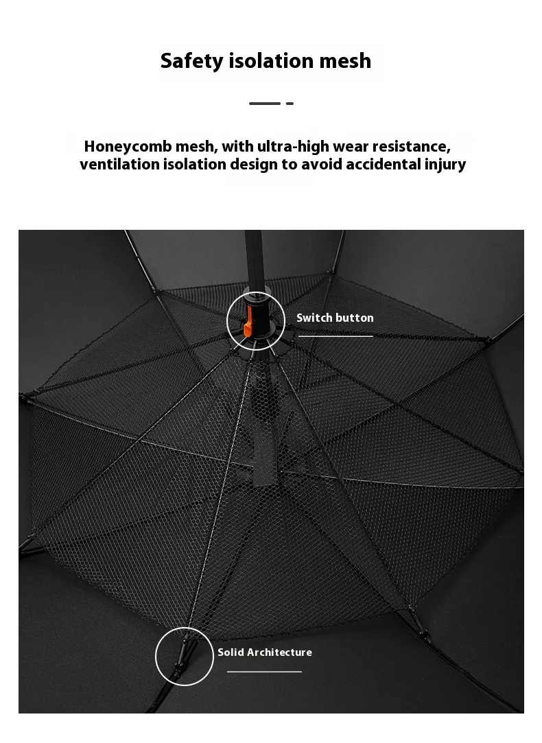 Customizable Manual Cooling Straight Pole Umbrella with UV Protection for Travel and Use in Sun or Rain Factory Direct