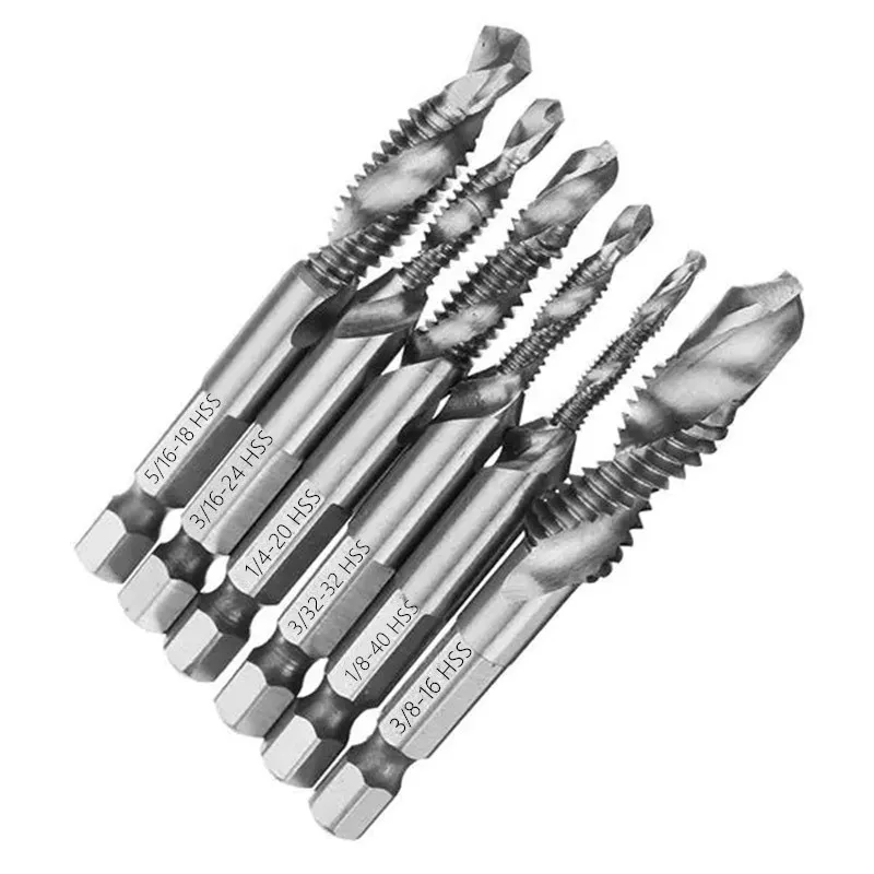 Hss 4341 Imperial Drill Bit Hex Shank Combination Drill Tap Bits Set