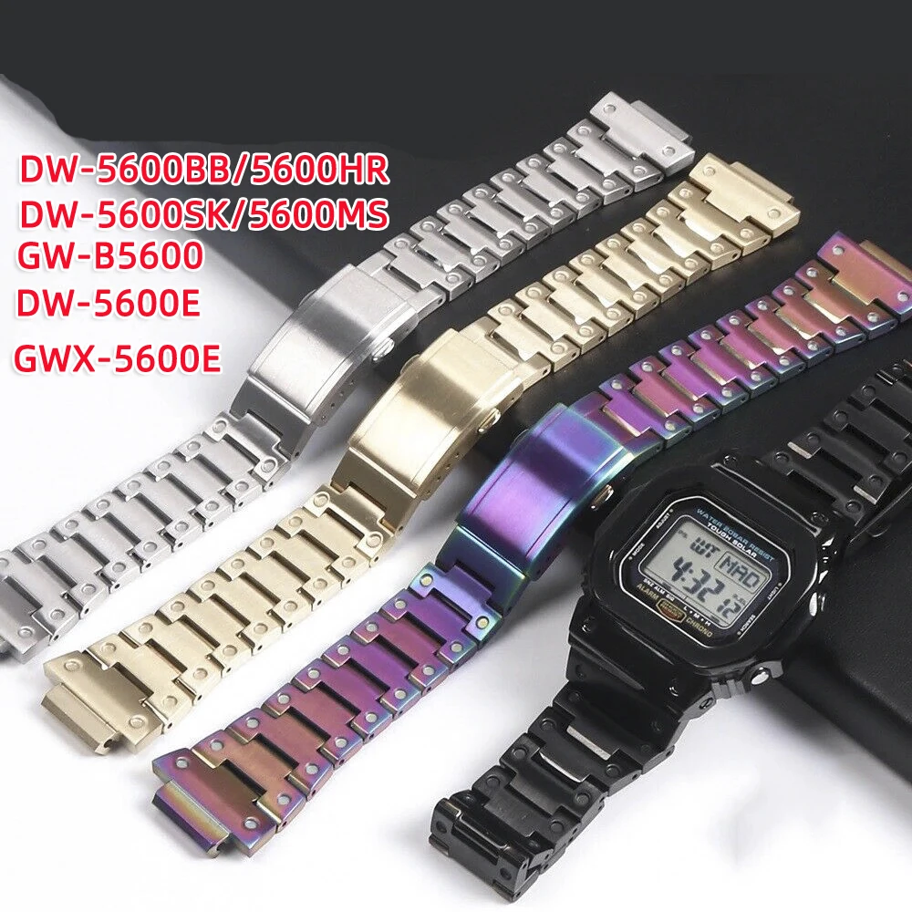 Stainless Watch Bands Bezel Cover Dw5600 Dw5610 Gw5000 Dw-5600 Series Watch Case For Casio G Shock Watch - Buy For G Shock,Watchband For G Shock,Strap For Casio Product on