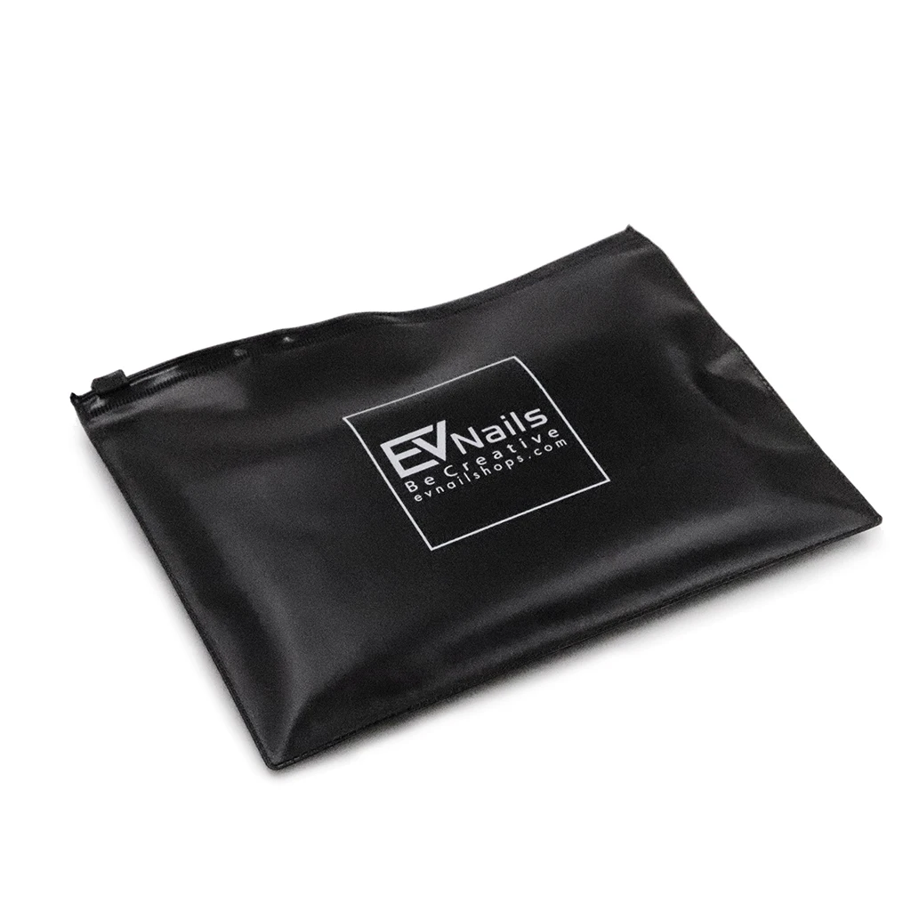 Manufacturers Custom Printed Brand Logo Black Pvc Black Zip Lock Slider