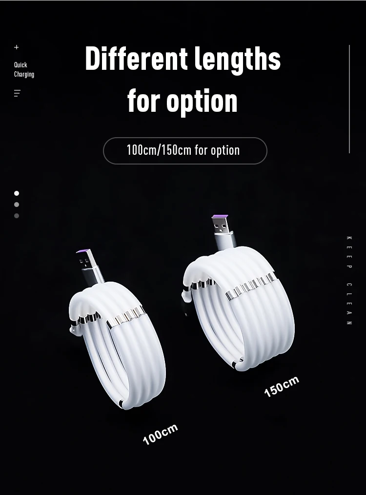 Easy-Coil Redesigned Self Winding Magnet Micro USB Fast Supercalla Charging Data Cable - ANKUX.COM