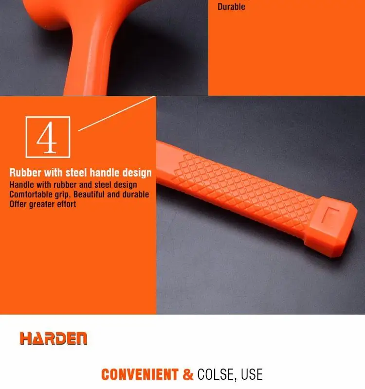 Harden Professional Auto Repairing Custom 450g Dead Blow Rubber Mallet Hammer