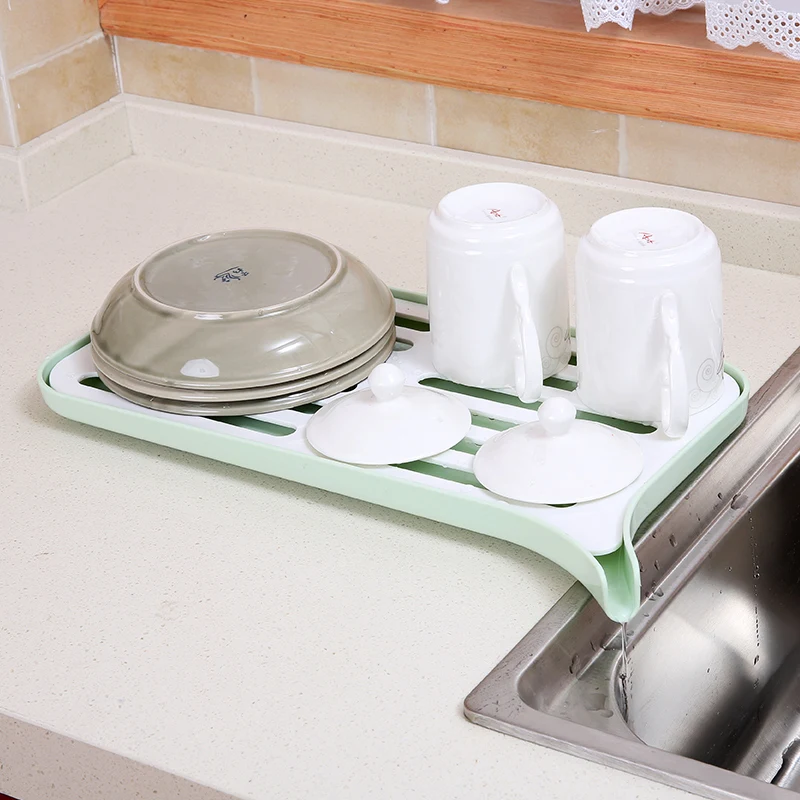 Dishes Sink Drain Pallets Plastic Filter Plate Storage Rack Kitchen Vegetable Fruit Shelving Board